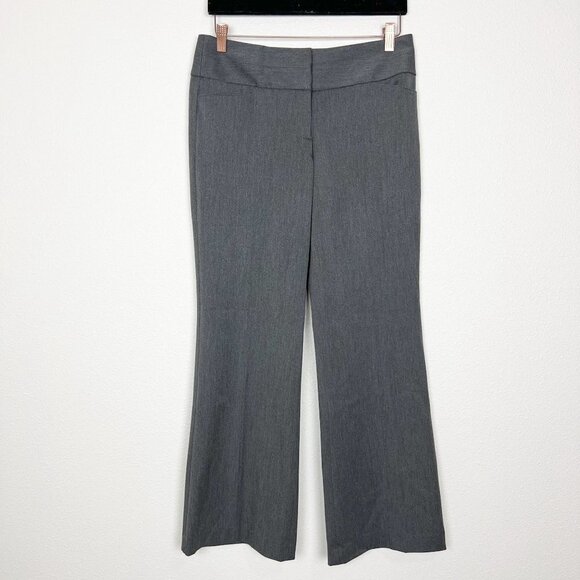 Express Editor Gray Flare Dress Pants Trousers Career Womens Petite Short 4S 4P - Picture 2 of 9